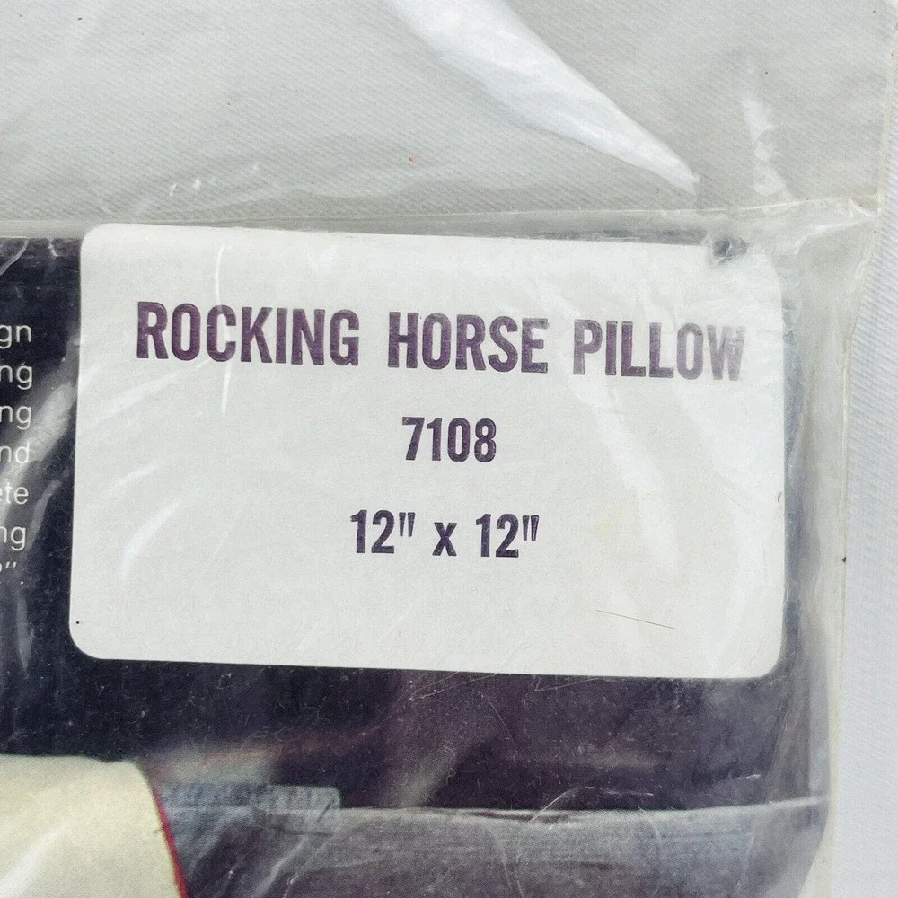 Cathy Needlecraft #7108 Rocking Horse Quilted Pillow Kit‎ 12x12 Toy Pillows